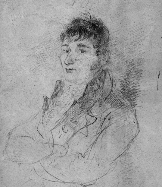 Self-portrait, pencil on paper, c. 1810
