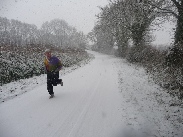 File:Mid Devon , Country Road and Jogger - geograph.org.uk - 1650403.jpg