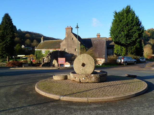 File:Millstones on a roundabout, Tintern - geograph.org.uk - 3049494.jpg