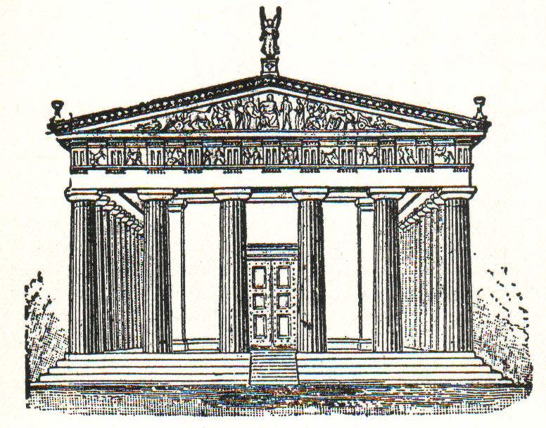 greek architecture drawing