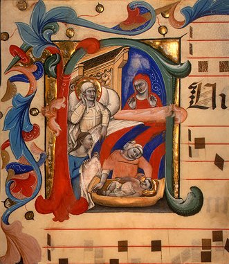 File:Niccolò da Bologna - Birth of John the Baptist, National Gallery of Art, Washington DC, miniature on vellum, late 14th cent.jpg