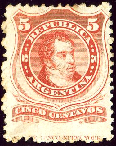 File:1868 5C Argentina Rivadavia unused Mi20I.jpg