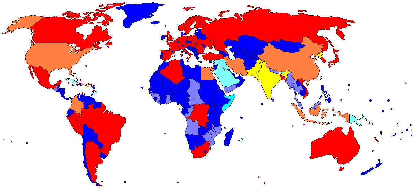 Вторая страна. List of the Countries, that are Signatories of the Berne Convention. 100 Members PNG.