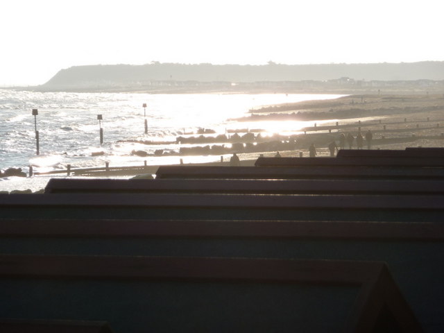 File:Christchurch, view over beach huts at Friars Cliff - geograph.org.uk - 1094433.jpg