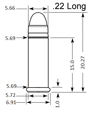 22lr ammo size