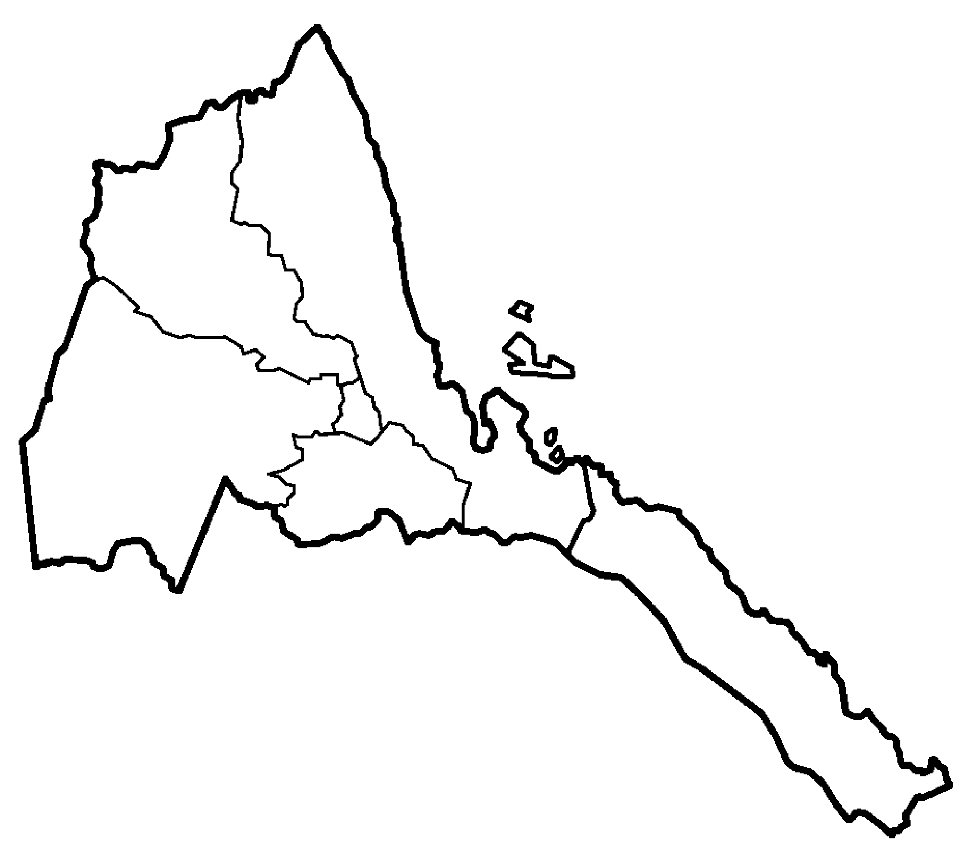 Download Eritrea Regionen Karte