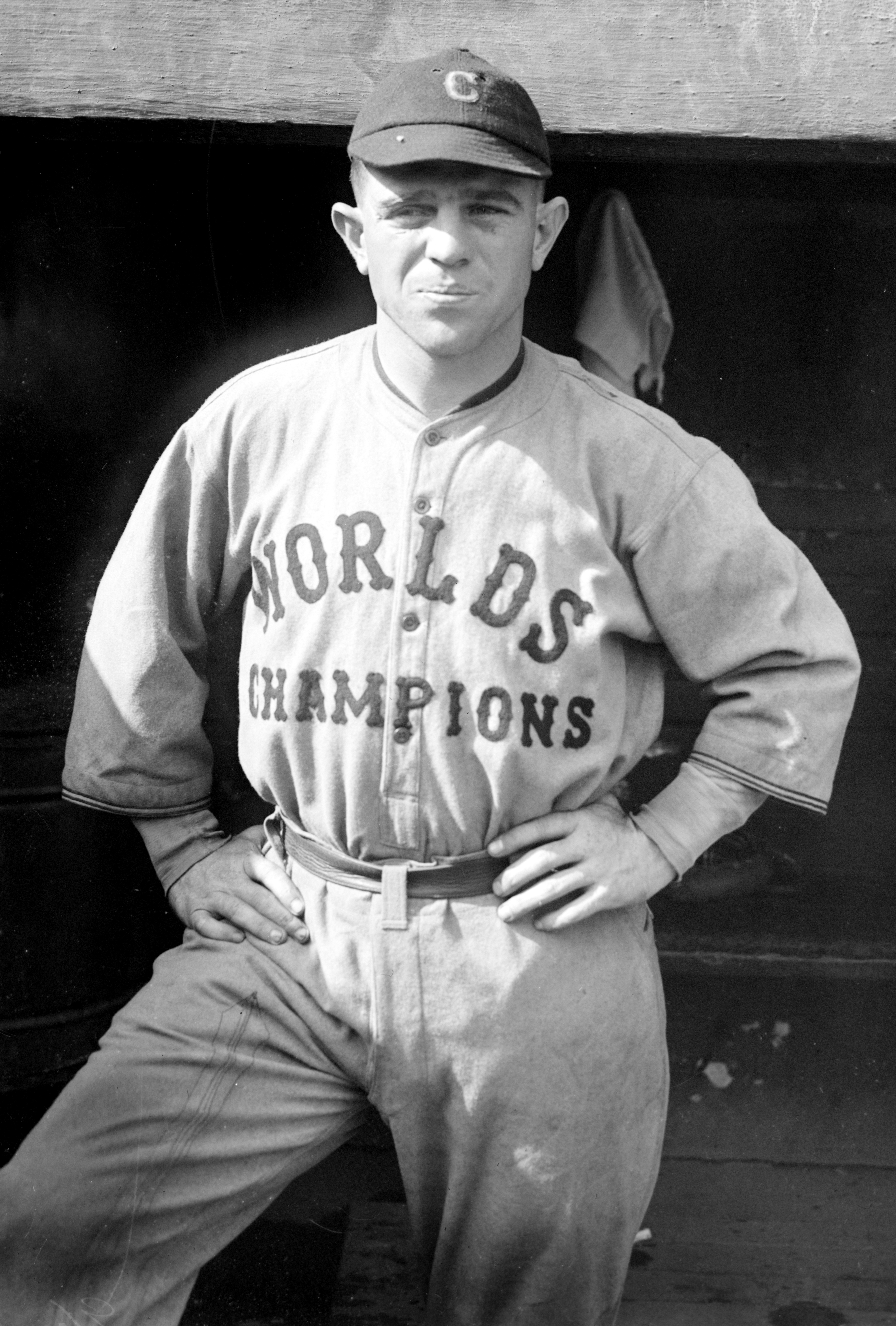 Joe Sewell wearing a uniform celebrating the Cleveland Indians winning of  the 1920 World Series. (BSLOC 2015 17 13 Stock Photo - Alamy