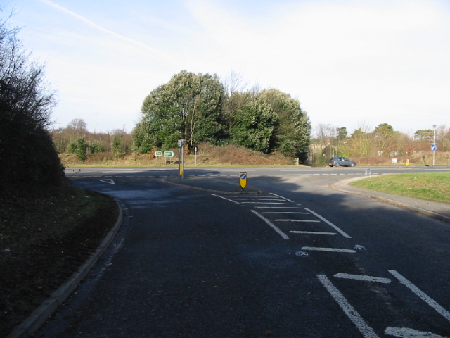File:Junction of the Northbourne Road with the A256 Eastry bypass - geograph.org.uk - 678039.jpg
