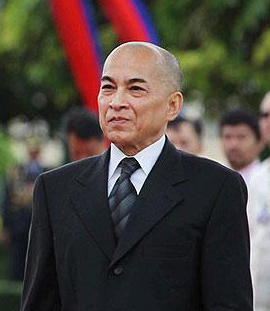Le roi Norodom Sihamoni en 2016