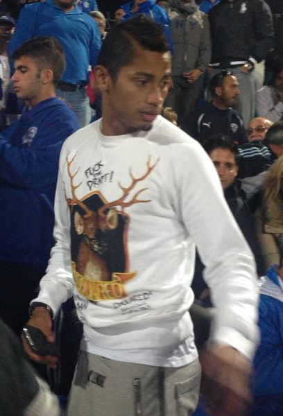 Ricardo Laborde as a fan in Anorthosis Famagusta match against AE Kouklion