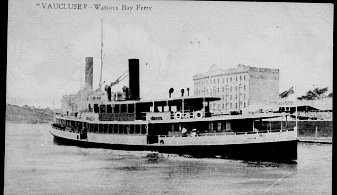 File:Sydney Ferry VAUCLUSE arriving at Circular Quay between 1905 - 1930.jpg