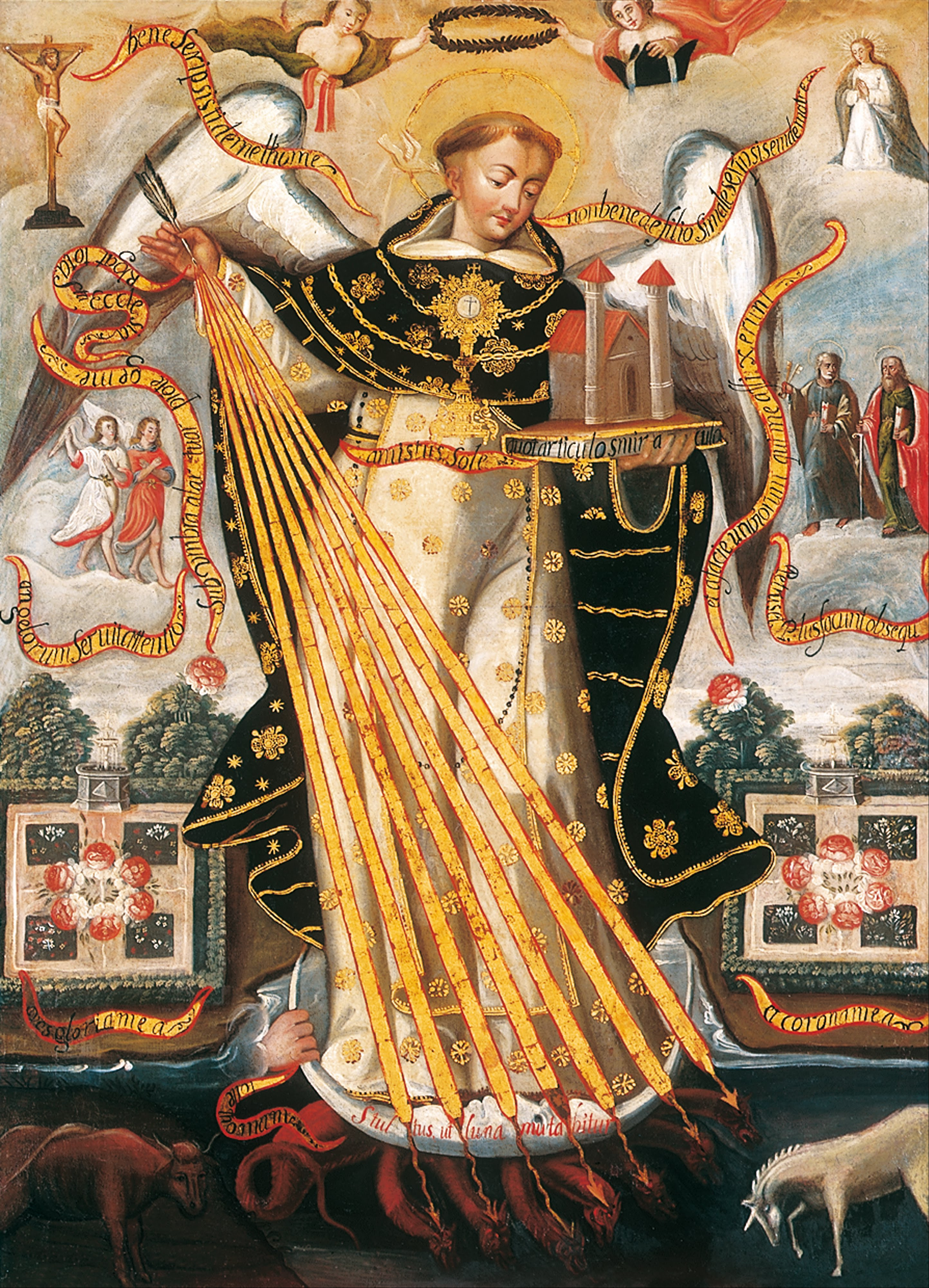 File:Anonymous Cusco School - Saint Thomas Aquinas, Protector of the  University of Cusco - Google Art Project.jpg - Wikimedia Commons