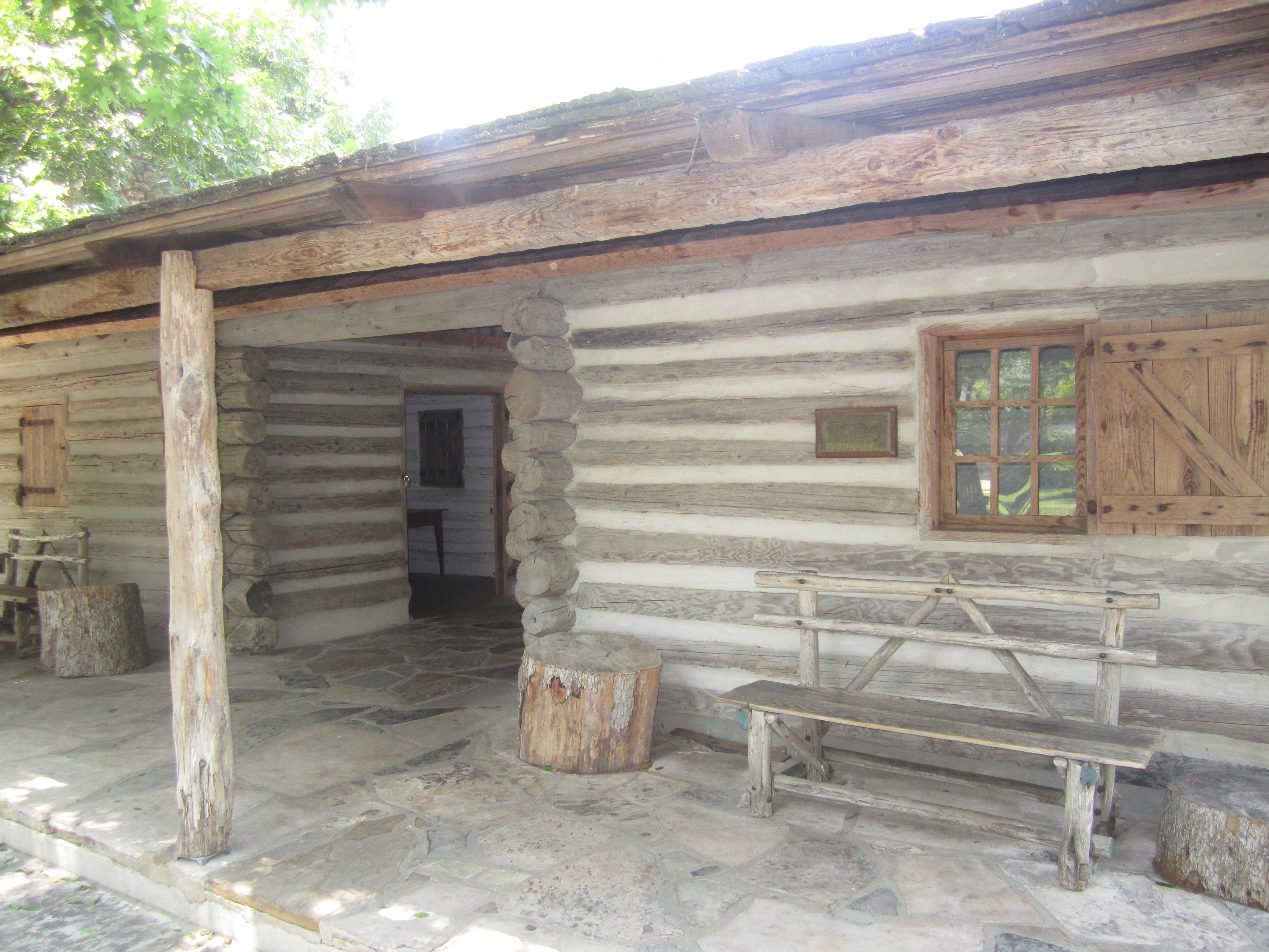 File:Dogtrot log cabin at Witte, San Antonio, TX IMG 3131 ...