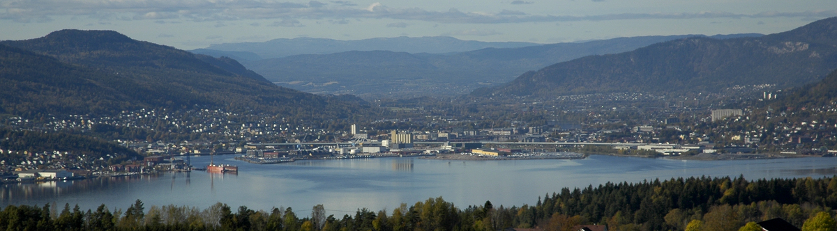 panoramo de Drammen