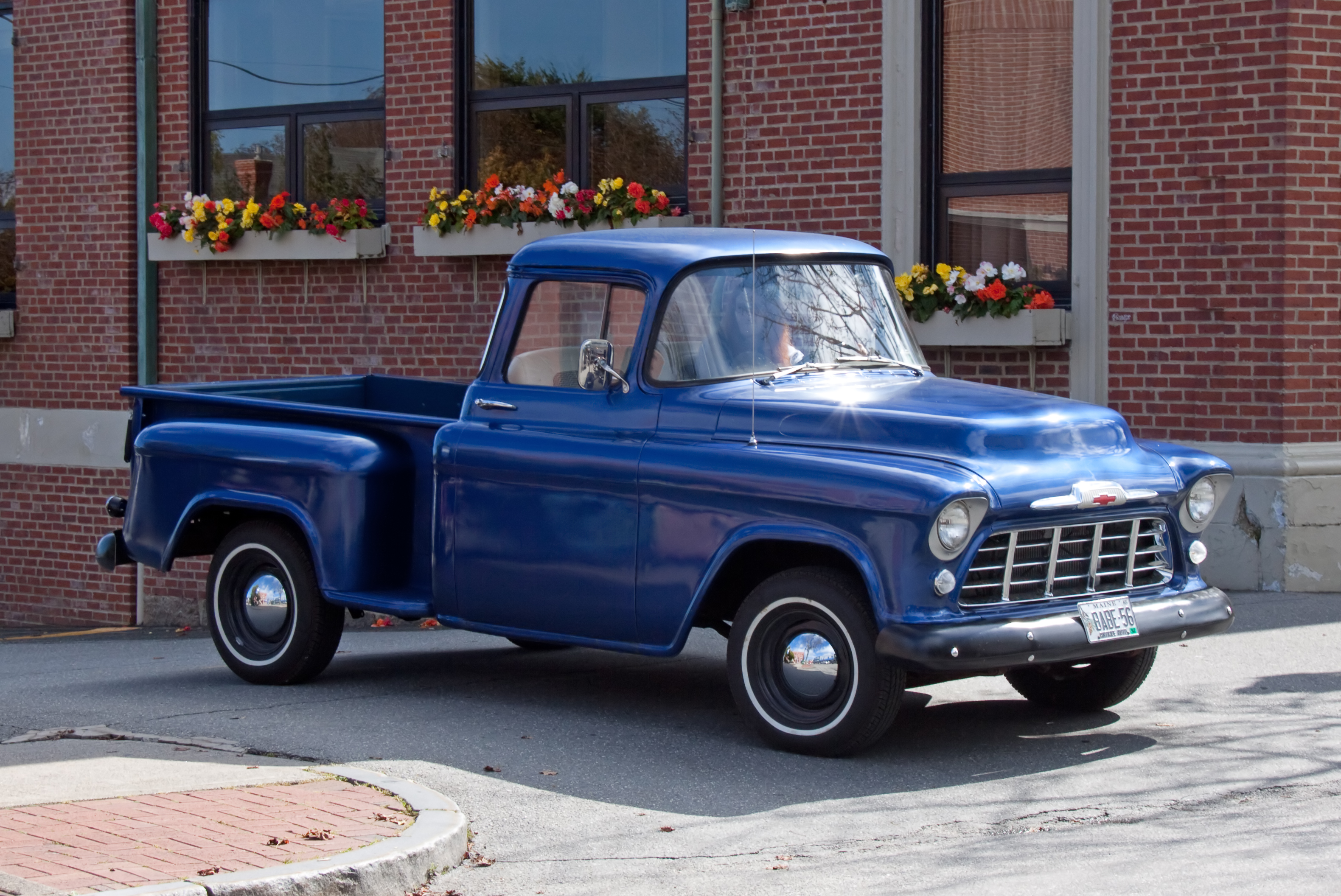 old blue chevy trucks