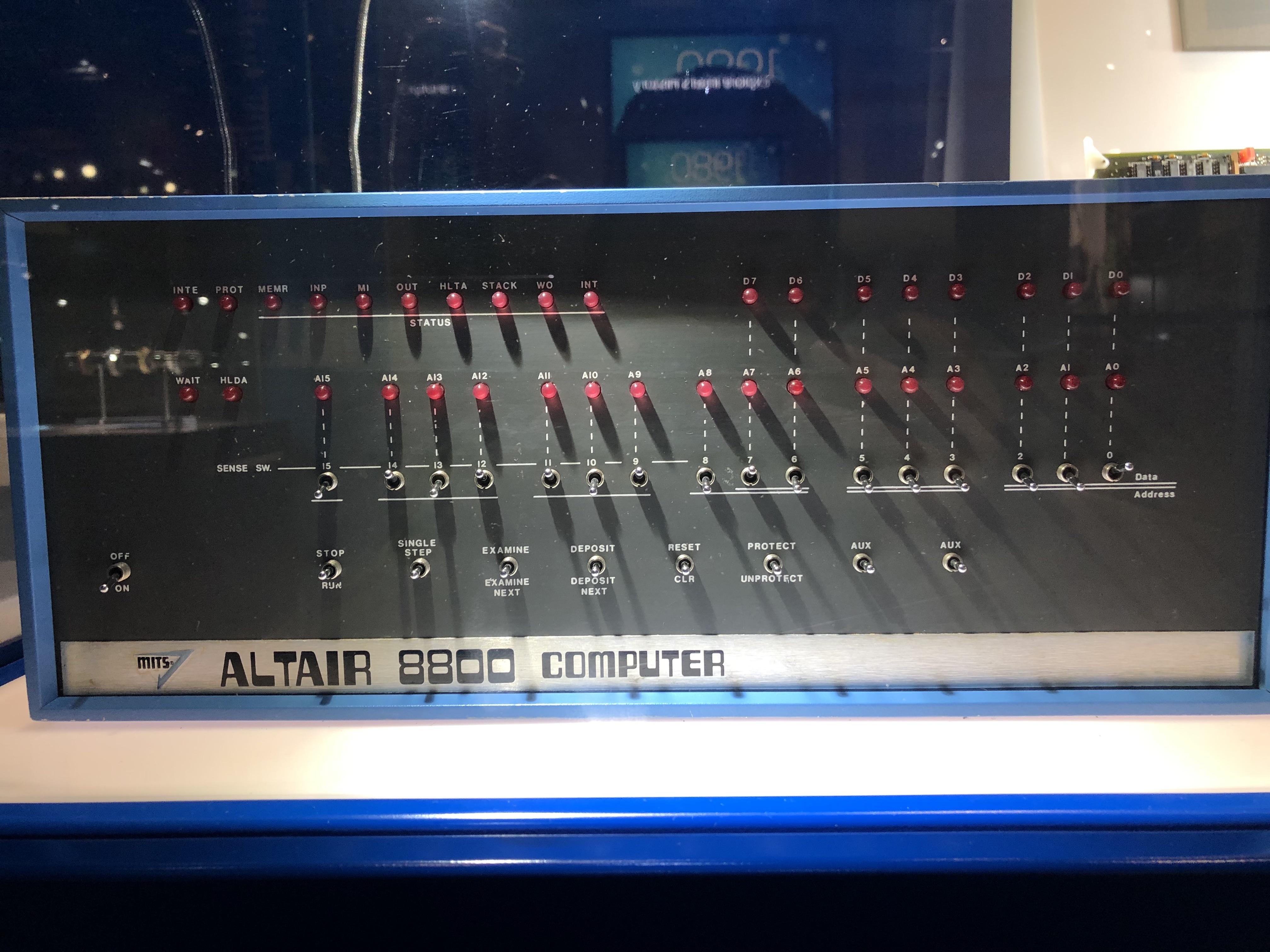 I, the copyright holder of this work, hereby publish it under the following license: English Altair 8800 computer in Intel Museum