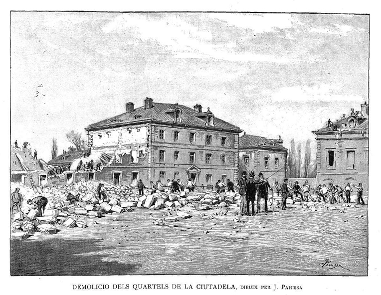 File:Demolicio del quartels de la Ciutadela, dibuix per J. Pahissa.jpg