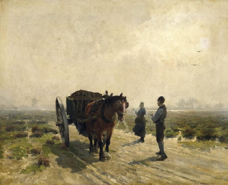 File:Frans Van Leemputten - Encounter on the dirt road.jpg