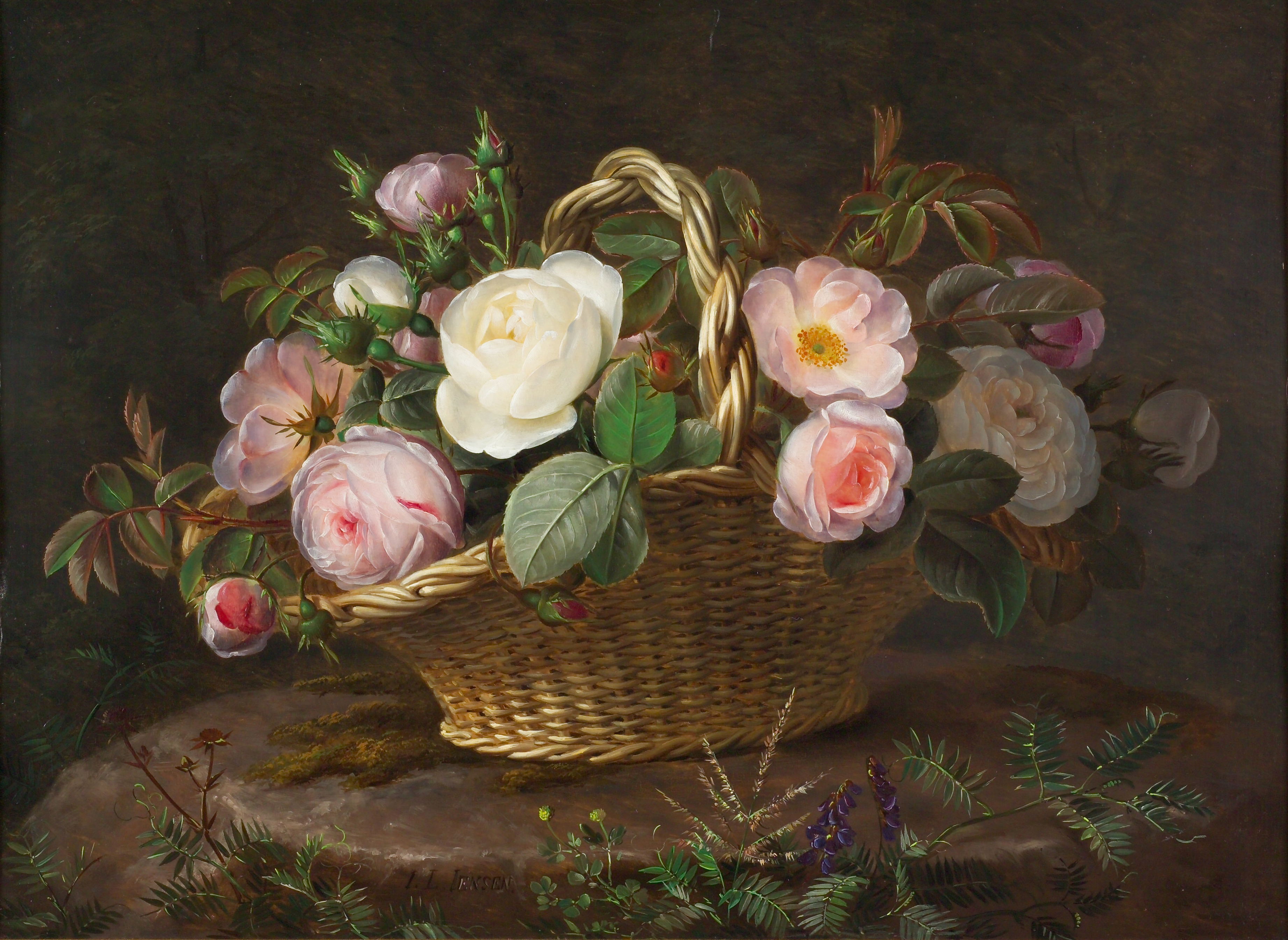 File:J.L. Jensen, Kurv med blomster en ca. 1843. Privateje.jpg Wikimedia Commons