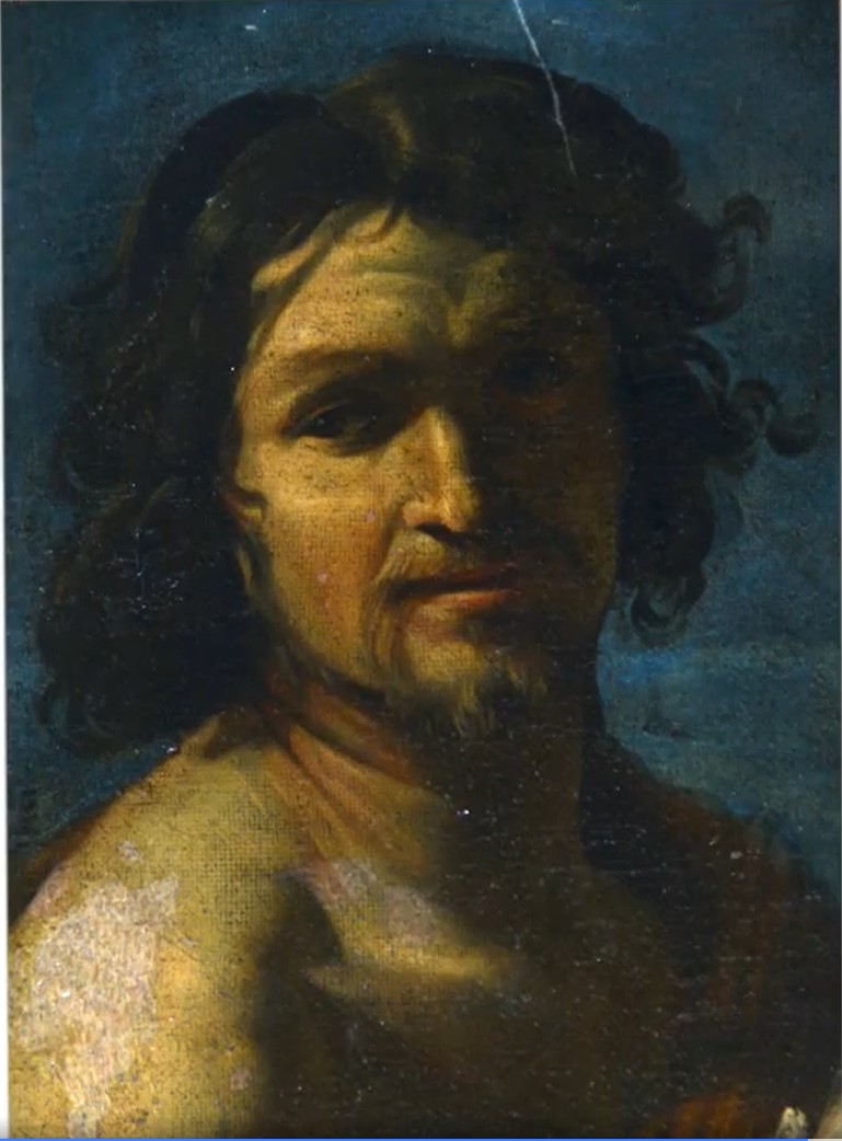 ''St Sebastian'', possibly a self-portrait (detail of ''Assumption of Mary with three Saints'')