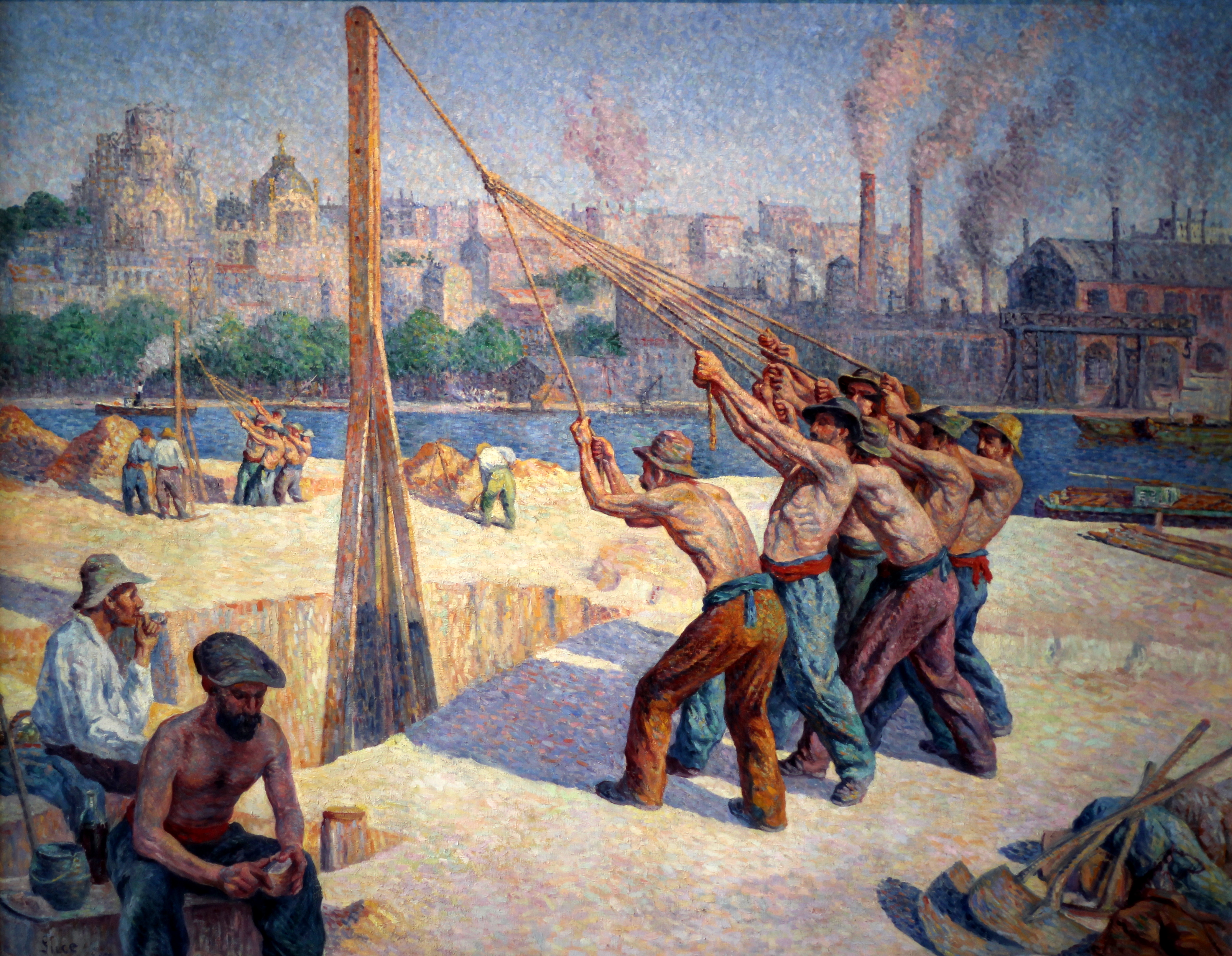 File:Maximilien Luce - Les batteurs de pieux entre 1902 et 1905.jpg -  Wikipedia