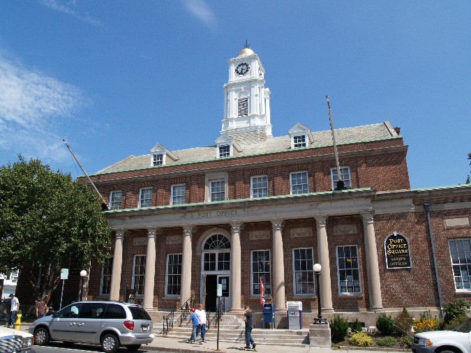 Old U.S. Post Office, Main Street, Plymouth, Massachusetts.