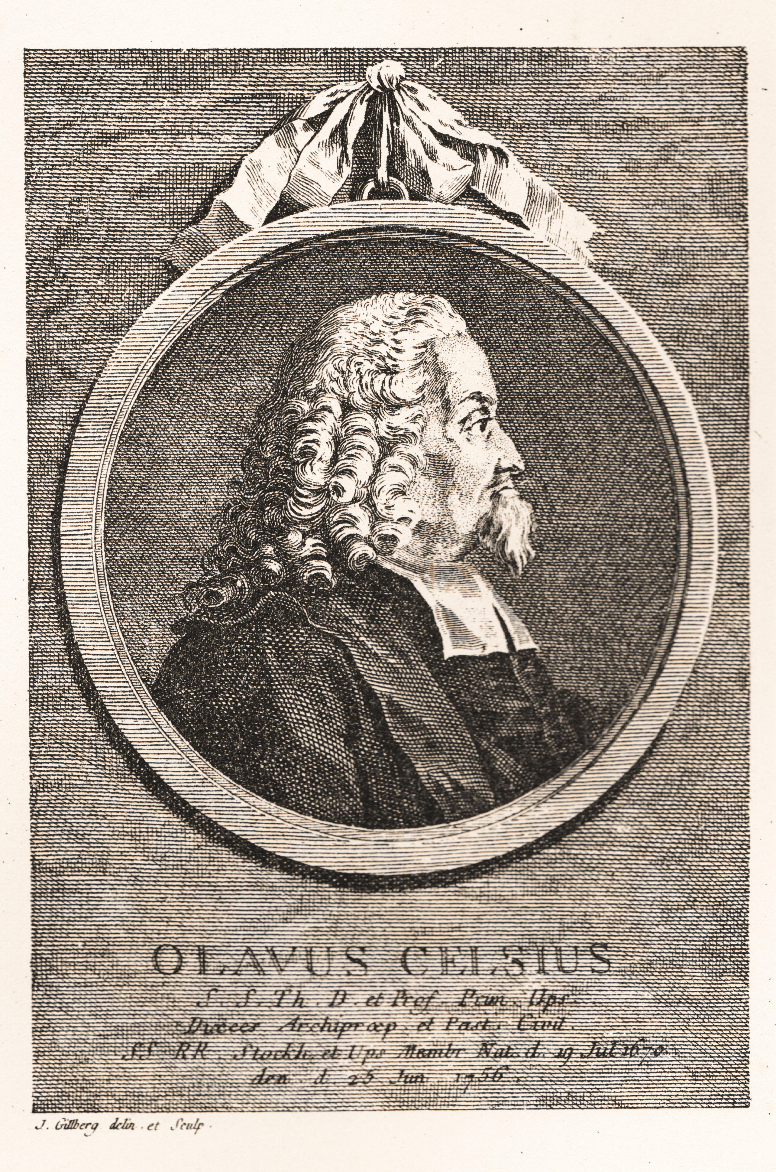 Olof Celsius (the elder). Engraving.