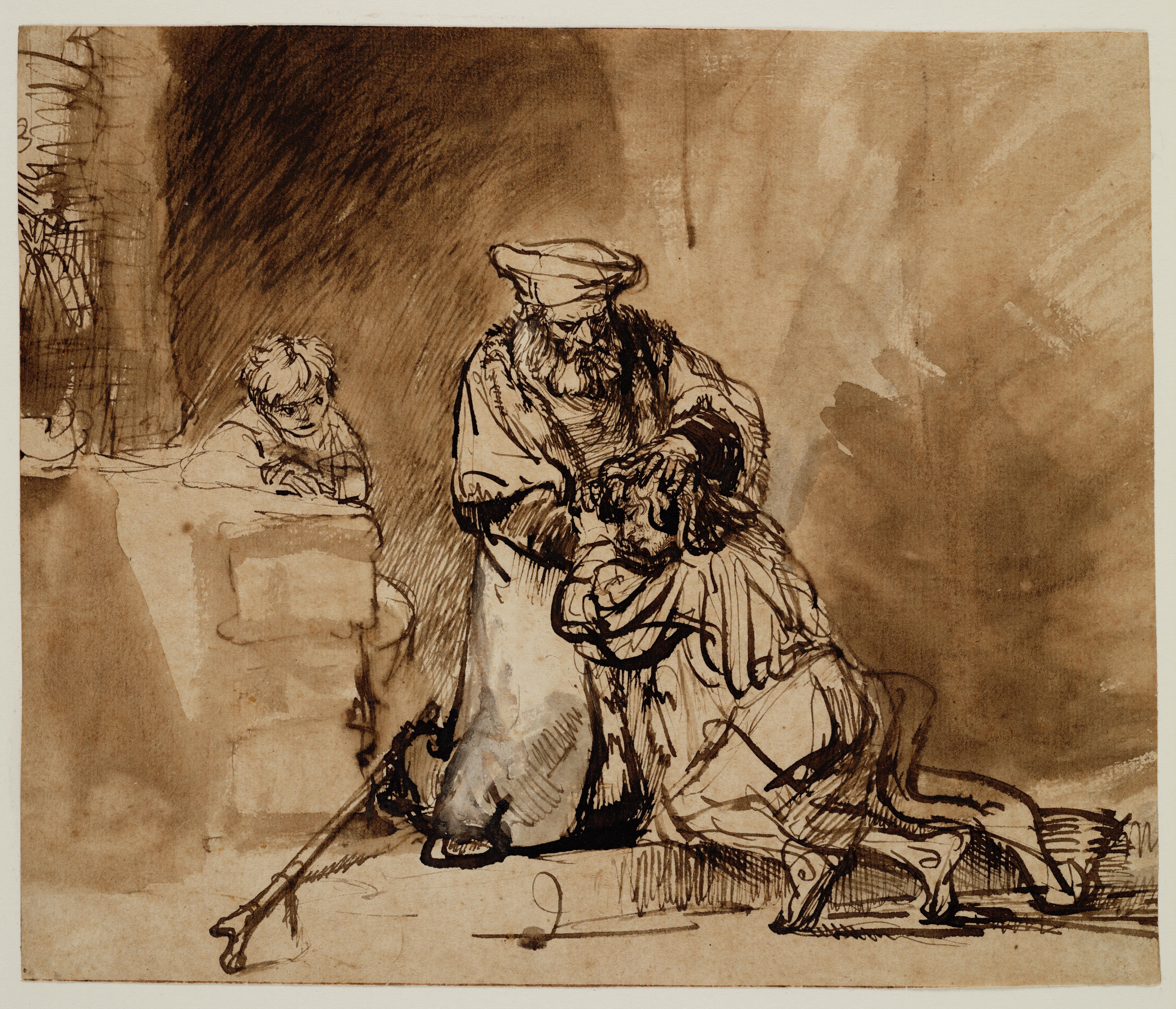 FileProdigal son by Rembrandt (drawing, 1642).jpg Wikimedia Commons