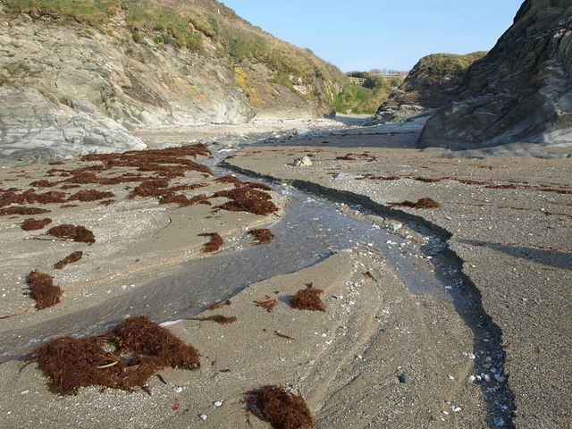 Stream, Lansallos Cove - geograph.org.uk - 2301330