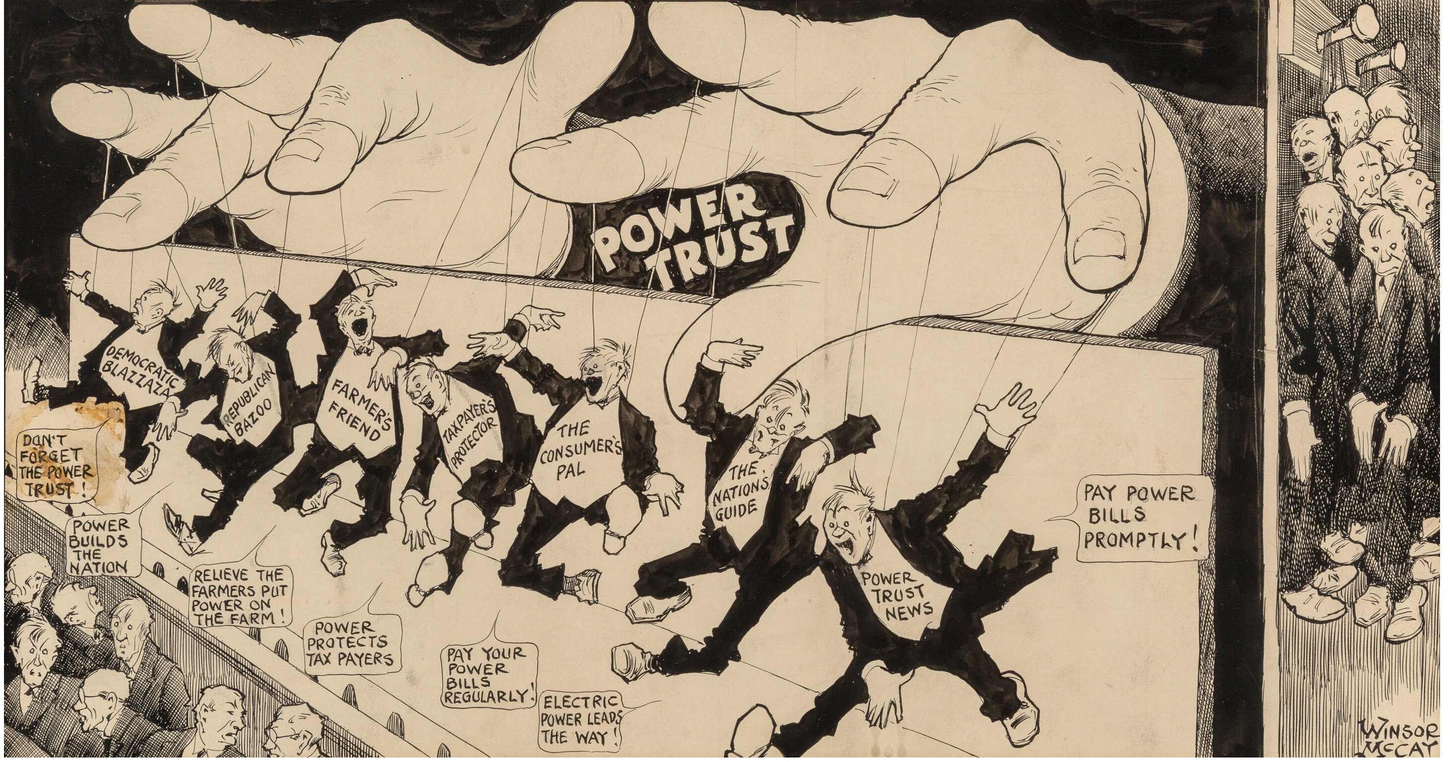 trusts political cartoon