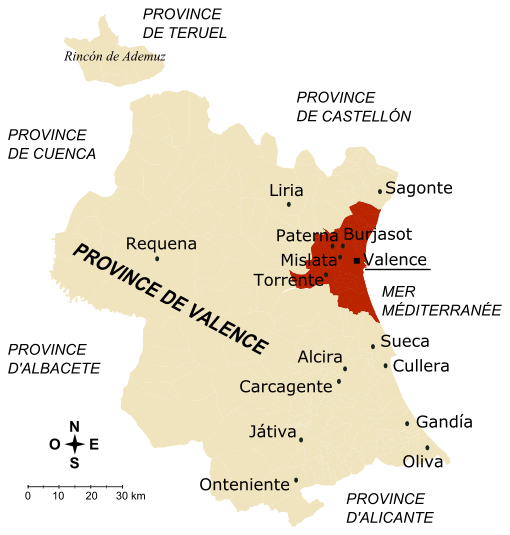 carte d espagne valencia File:Villes de la province de Valence (Espagne).png   Wikimedia 