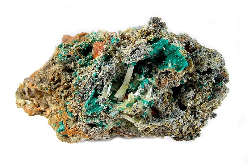 File:Cerussite-Dioptase-Wulfenite-rh1-39a.jpg