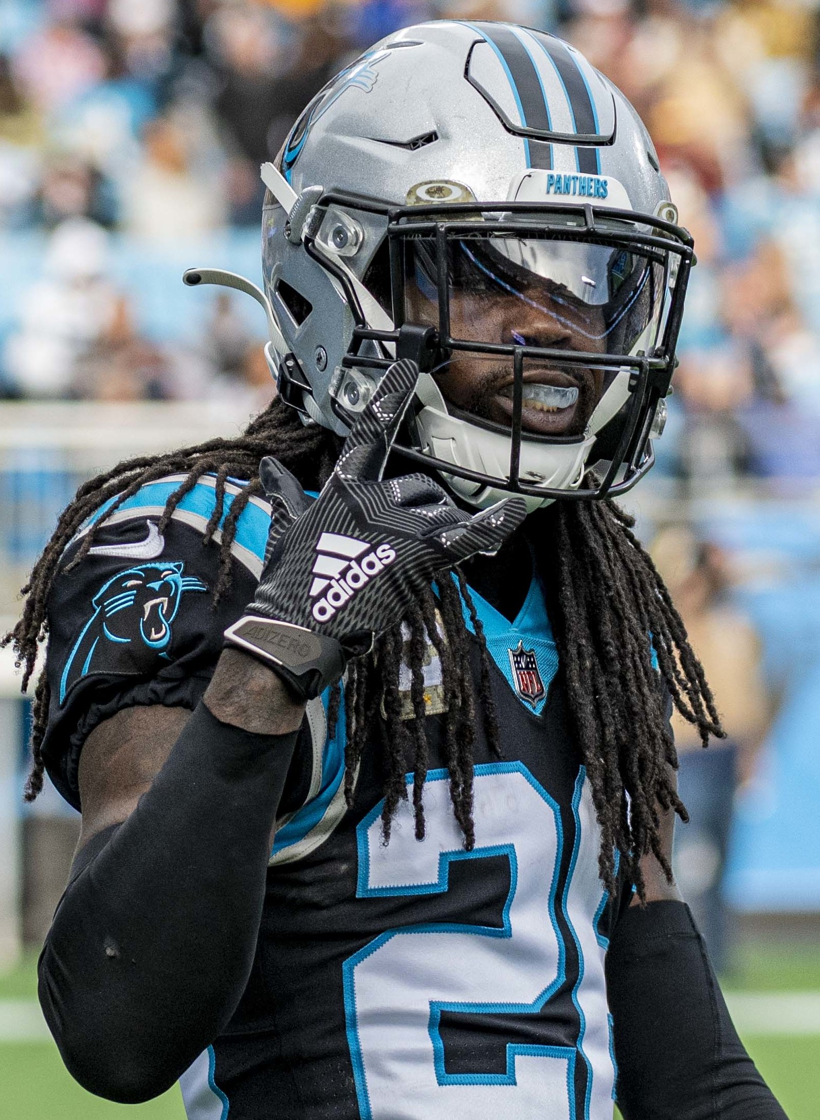 Donte Jackson Carolina Panthers Game-Used #26 White Jersey vs. New York  Giants on October 24