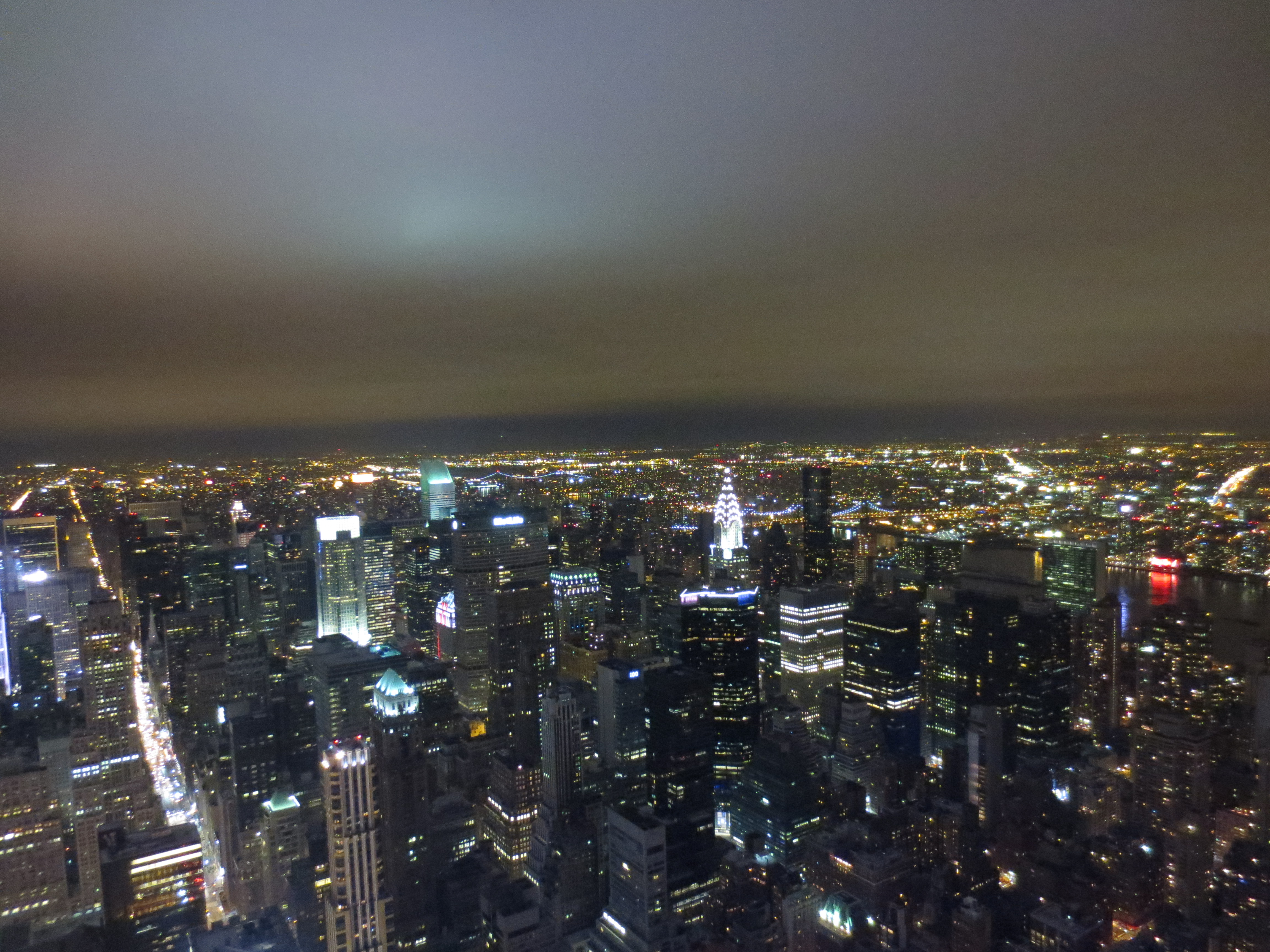 chrysler building at night skyline