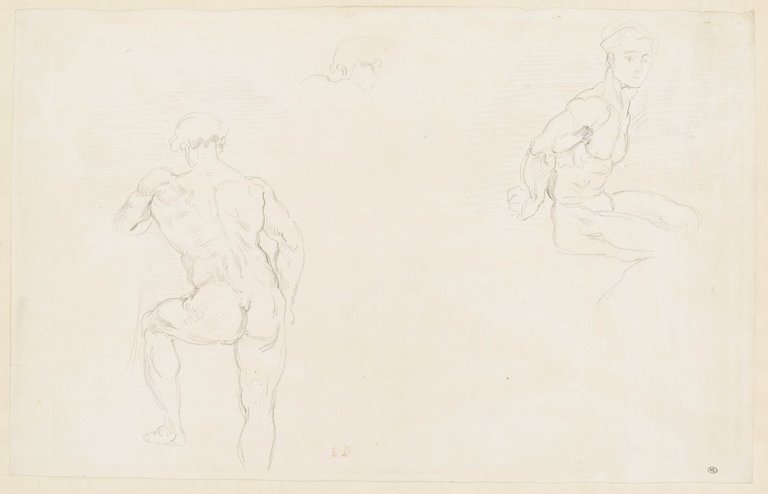 File:Delacroix - Deux études d'académies d'hommes, RF 9603, Recto.jpg