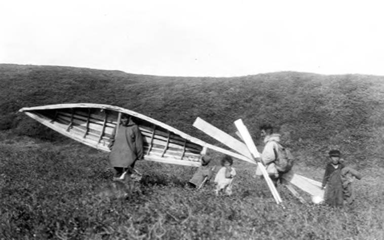 File:Eskimo family portaging boat overland, Seward Peninsula, Alaska, between 1908 and 1915 (AL+CA 6422).jpg