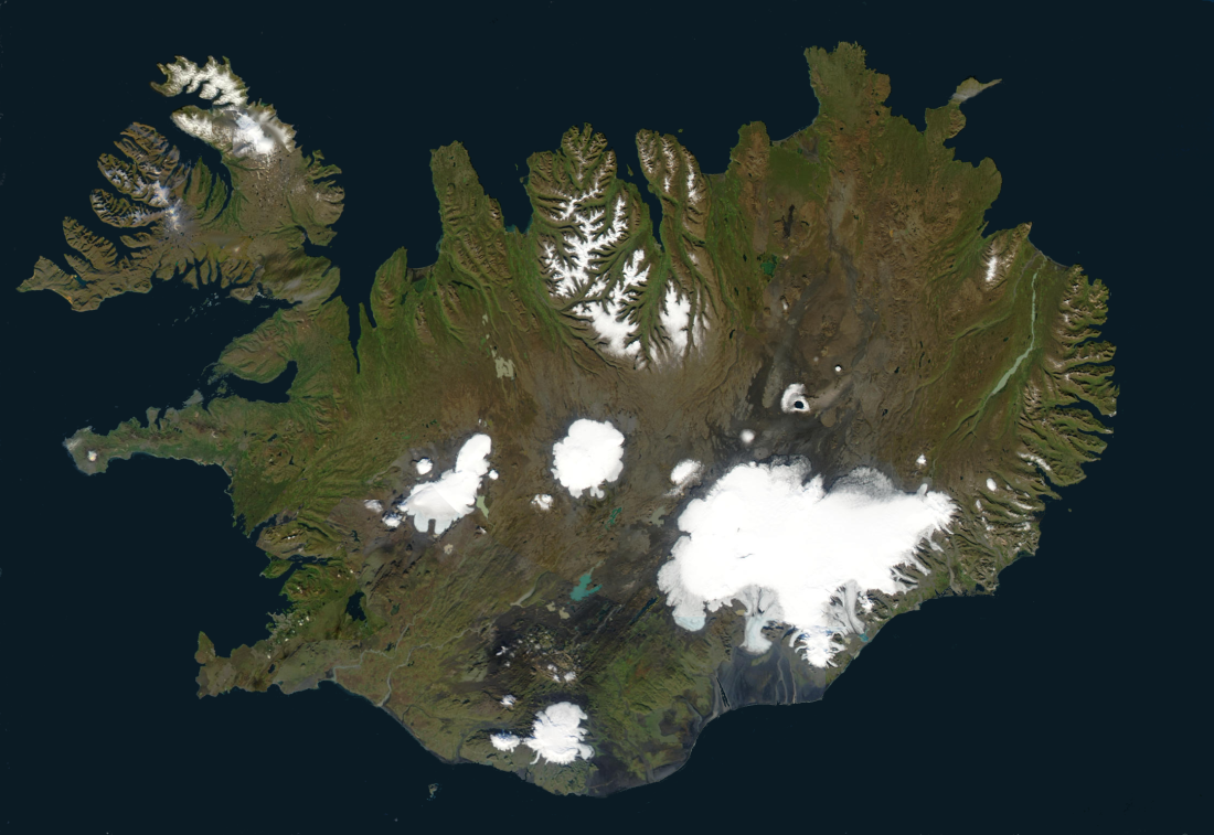 topographic map of iceland