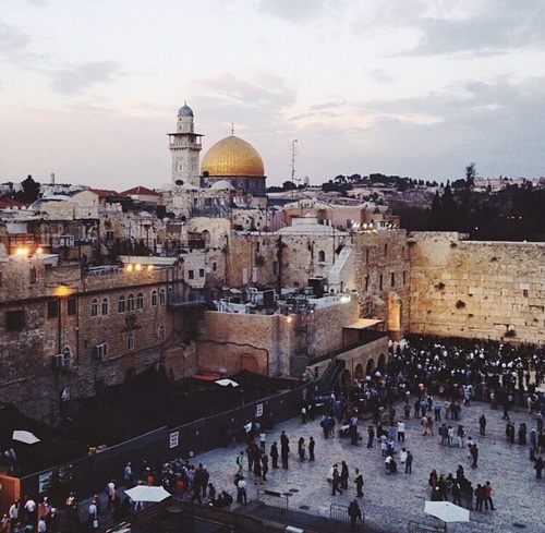 Capture d'écran d'Instagram, montre Jérusalem "la terre Sainte".