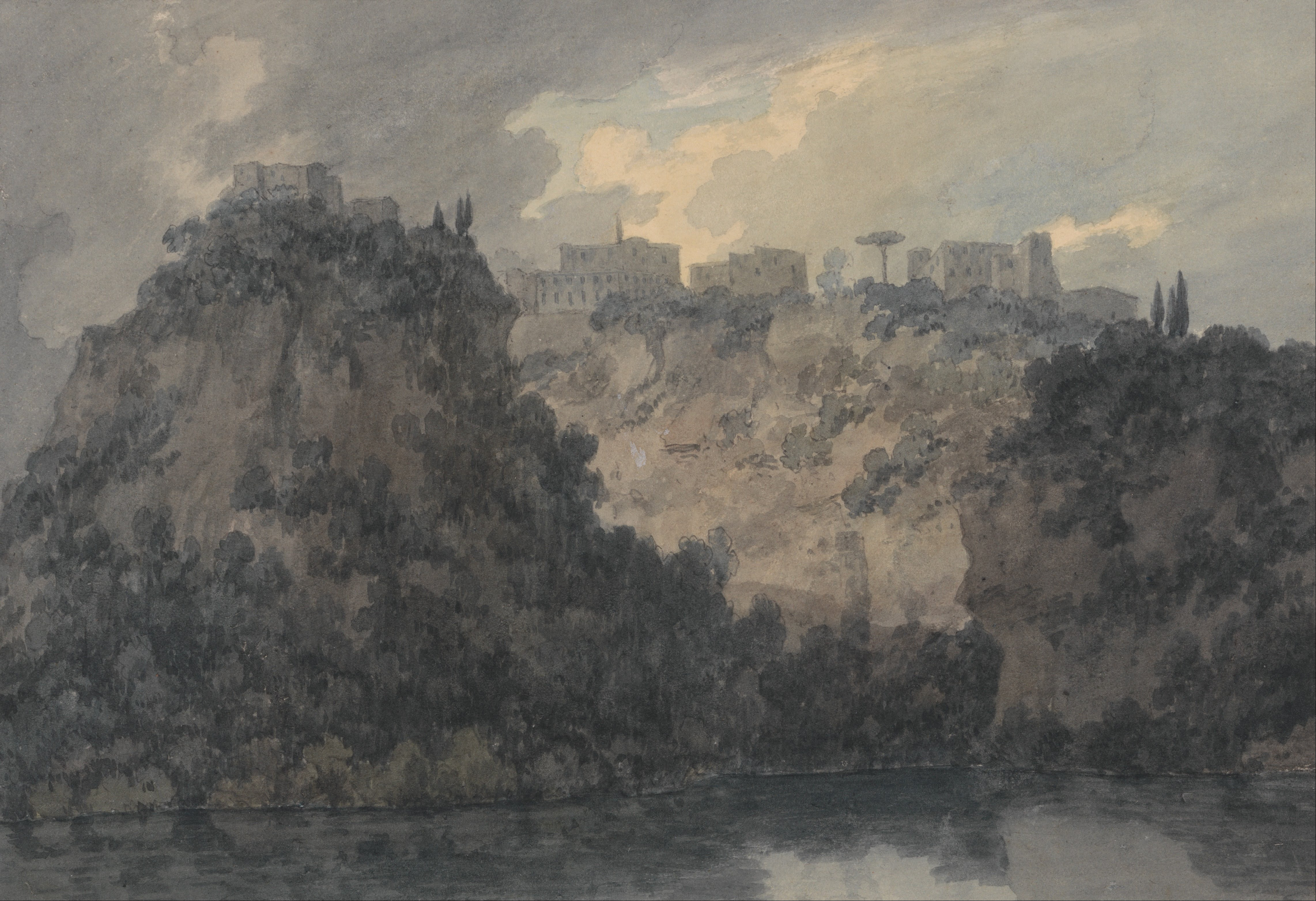 ファイル:John Robert Cozens - On the Lake of Nemi - Google Art