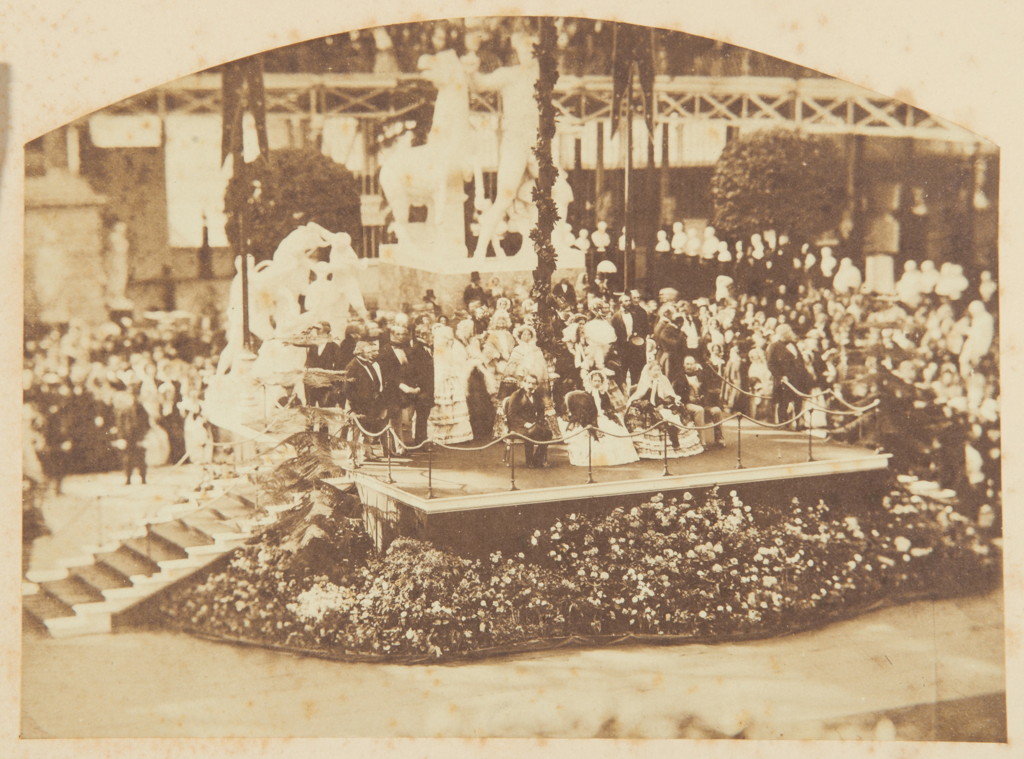 At the Paris opera , the Italian Theatre. Napoleon III with Empress Eugenie,  Victoria & Albert of England in loge / box - by Alophe 1855 Stock Photo -  Alamy