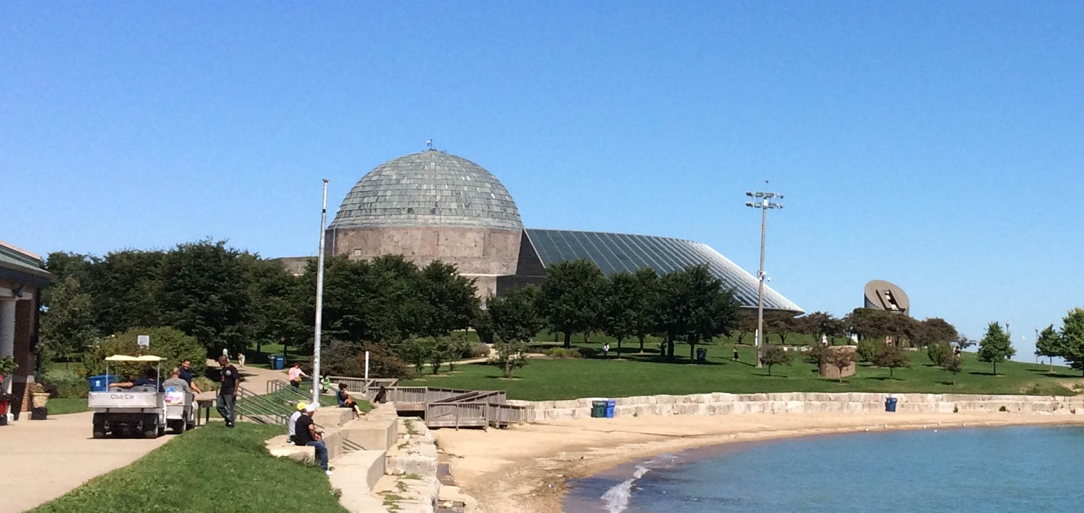 The Adler Planetarium from the 12th Street Beach, Chicago