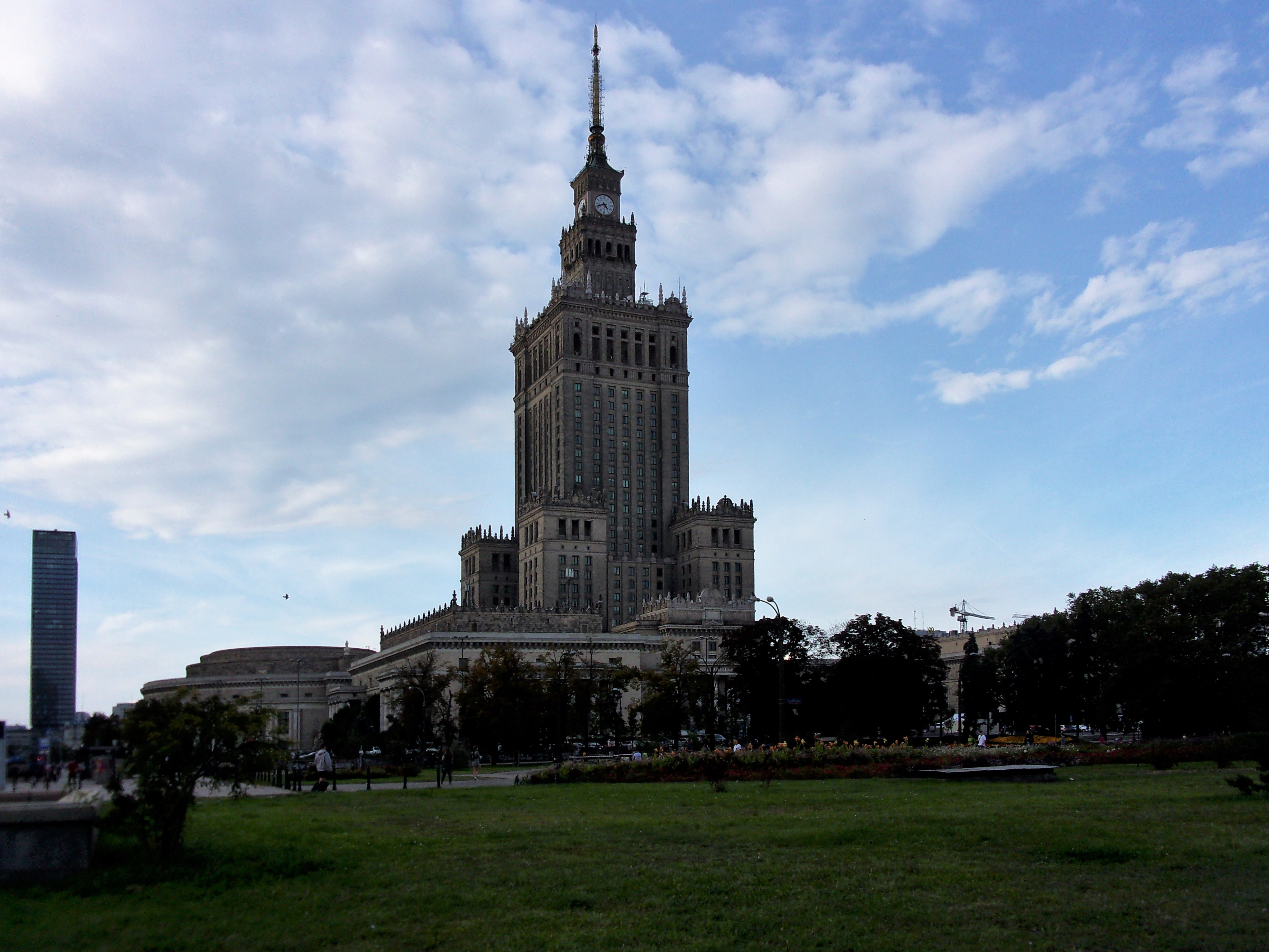 Palace of culture. Дворец советов Киева. Дворец советов 1957-1959. Palace of Culture and Science in Warsaw with Congers Hall on foreground..