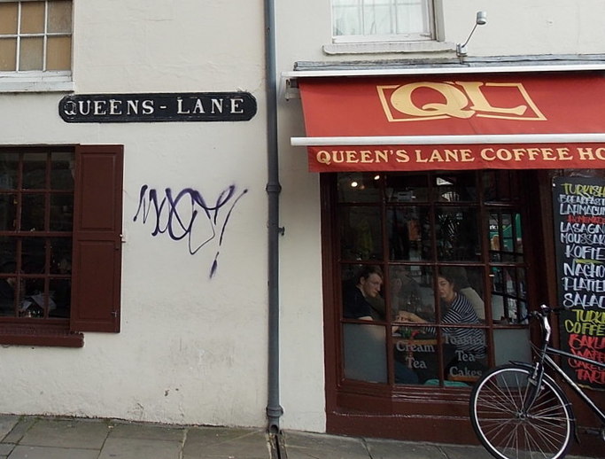 File:Queens Lane side of Queens Lane Coffee House, Oxford (geograph 4634244) (cropped).jpg