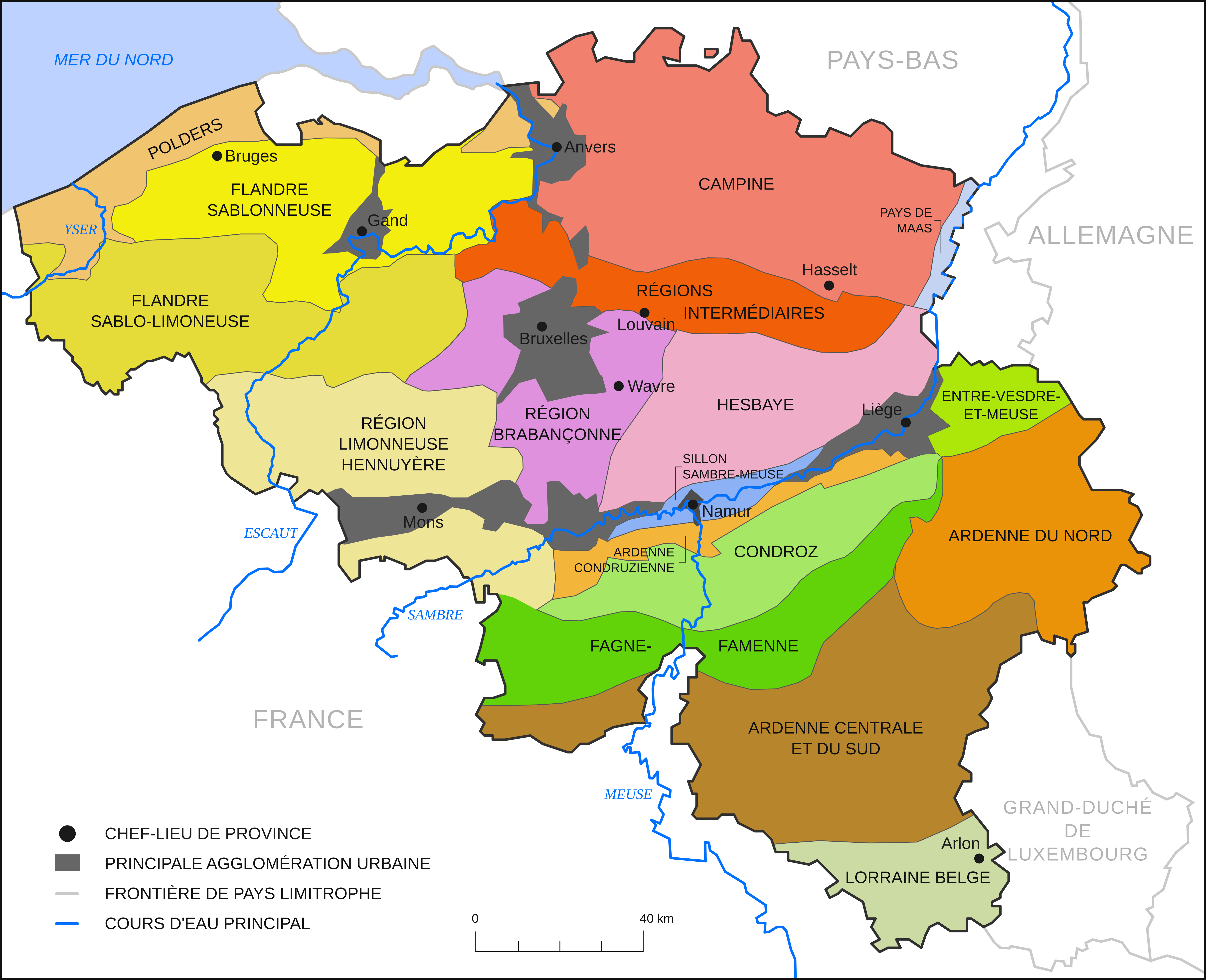 carte de belgique région