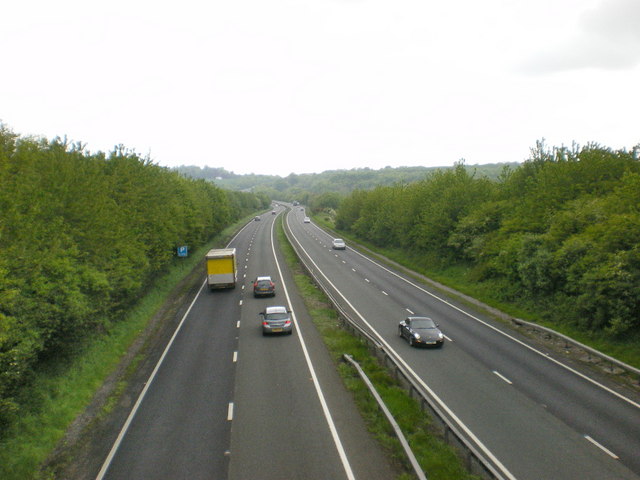 File:A34 south west of Old Burghclere - geograph.org.uk - 1317514.jpg