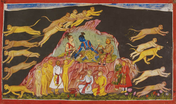 Hanuman Presents Rama's Ring to Sita Surrounded by Rakshasis | Exotic India  Art