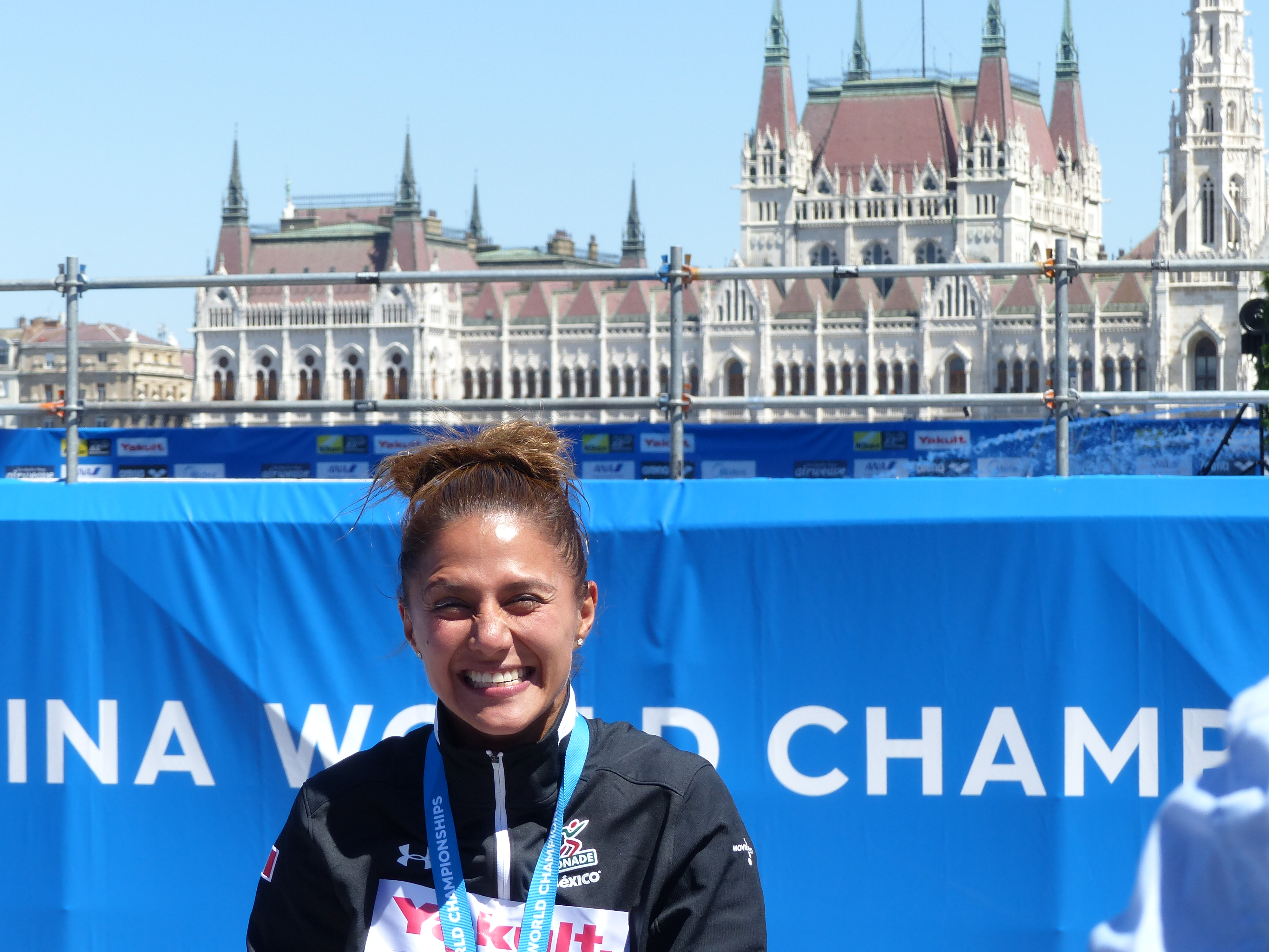 Adriana Jiménez en el Campeonato Mundial de Clavados de Altura 2017.