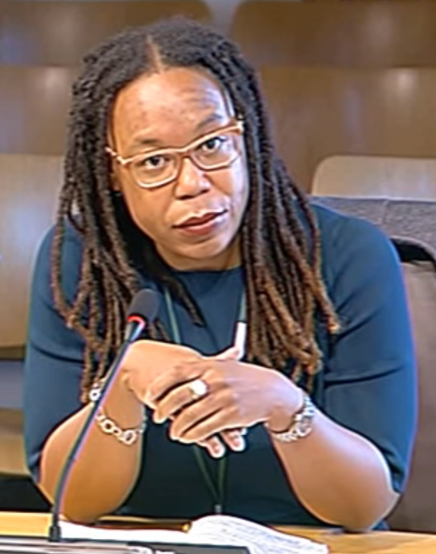 Akwugo Emejulu testifies at the Equal Opportunities Committee of the [[Scottish Parliament]] in 2015