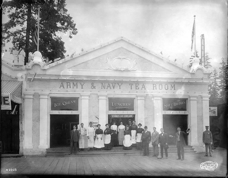 File:Army & Navy Tea Room , Pay Streak, Alaska Yukon Pacific Exposition, Seattle, 1909 (AYP 282).jpeg