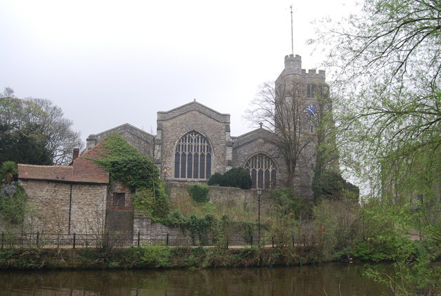 File:Church by the River Medway, Maidstone - geograph.org.uk - 1264770.jpg